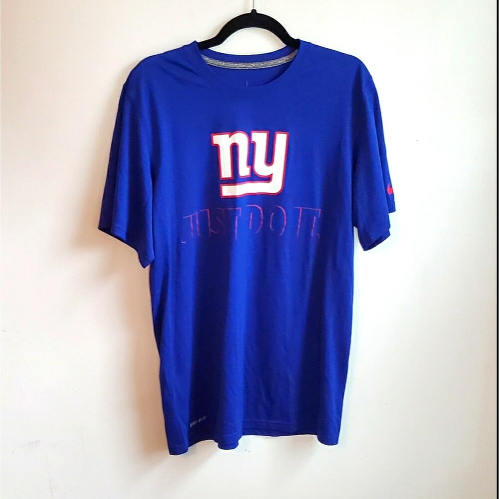 Nike NFL Blue Dri-Fit Tee NY Just Do It!